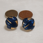 vintage Cabochon korvakorut emaloitu gold plated - pikkukuva 4