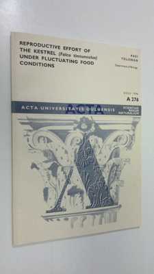 Pasi Tolonen : Reproductive effort of the kestrel (Falco ...