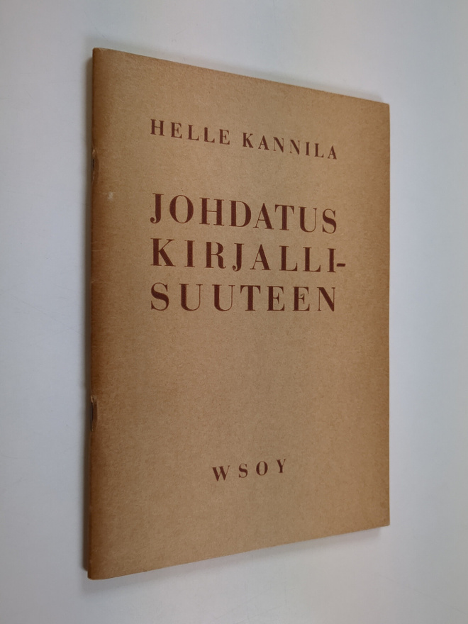 Helle Cannelin : Johdatus kirjallisuuteen : kansakoulun j...