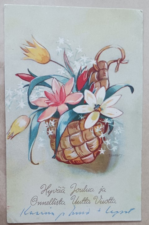 Wendelin: Vaaleita kukkia tuohikontissa, p. 1950 + Tubi-jm