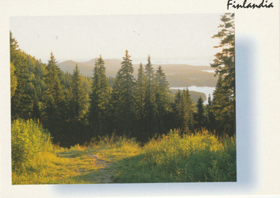 POSTIKORTTI , KESÄMAISEMA, FINLANDIA- tunnus