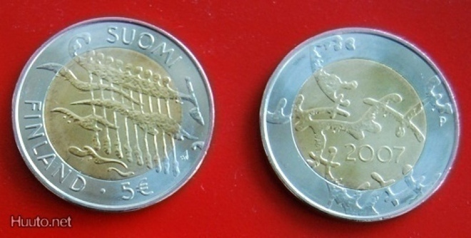 5 euro Suomen itsenäisyyden 90-vuotisjuhlaraha, UNC