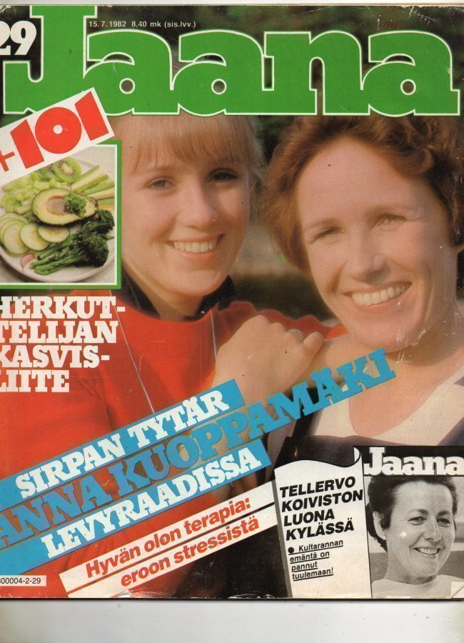 Jaana n:o 29 1982 101 ideaa kasviksista. Kultaranta. Eila Pe
