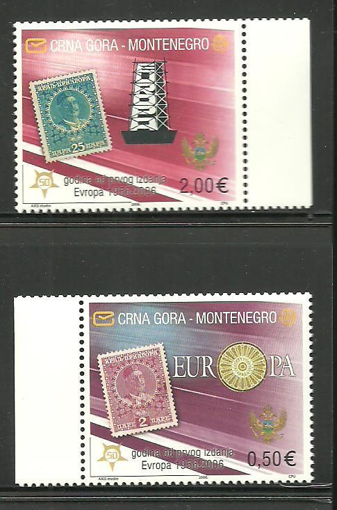 EUROPA CEPT -merkkejä, filatelia-aihe MONTENEGRO 2006 **