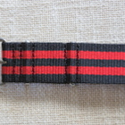 Nato 22mm punamustat raidat - pikkukuva 3