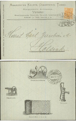Maamiesten kauppa Turku - firmakuori 1900