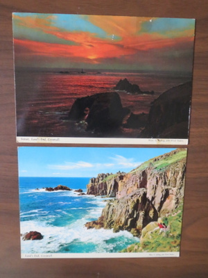 Land's End, Cornwall - kaksi korttia 1970-luku