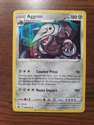 Pokemon Aggron 089/159 Holo Rare