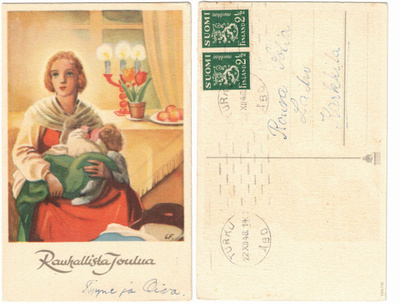 Vanha kortti, KUVATAIDE 286/10, G. Forsström, vuodelta 1948