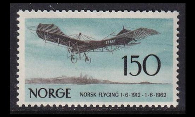 Norja 468 ** Norjan ilmailu 50v (1962)