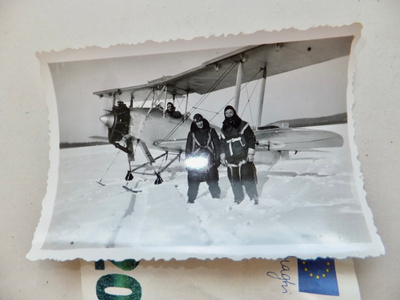 VANHA CDV Valokuva Ilmavoimat Lentokone VL Sääski II 1930-l