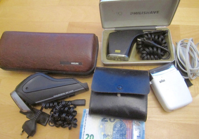 3 VANHAA Partakonetta Philips Philishave Braun