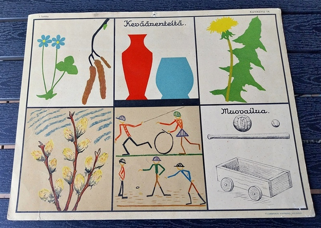 Opetustaulu Tilgmann n. 41,2 x 32,5 cm Kevään enteitä