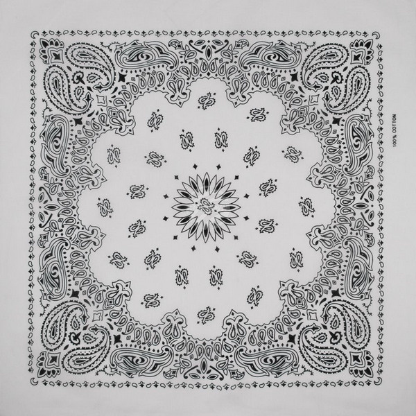 Viper Bandana, 50x50cm, 100% puuvilla, musta tai valkoinen