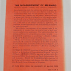 Charles Osgood : The measurement of meaning - pikkukuva 2