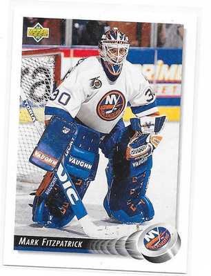 1992-93 Upper Deck #332 Mark Fitzpatrick NY Islanders MV