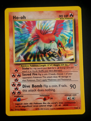 Pokemon kortti Ho-oh Neo Revelation holo
