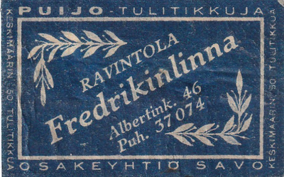 Ravintola Fredrikinlinna , Albertink. 46   b578