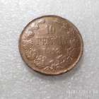 10 penniä 1912 lähes kulumaton mutta reunakarheutta, - pikkukuva 1
