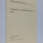 Nordisk namnforskning 2003 - pikkukuva 1