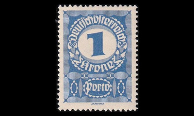 Itävalta P_84x ** Porto 1 Kr valk.pap (1920)
