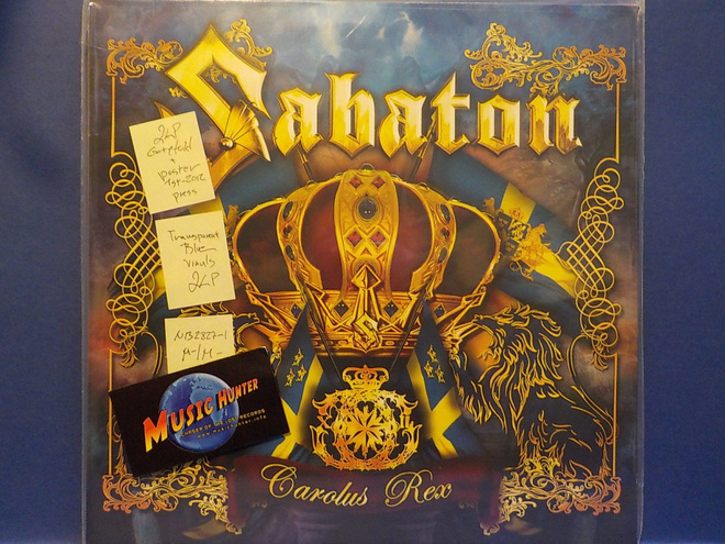 SABATON - CAROLUS REX - 2012 1ST.PRESS BLUE VINYLS M-/M- 2LP