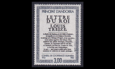 Andorra Fr 336 ** Tulliyhteistyöneuvosto 30v (1983)