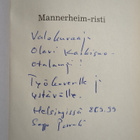 Seppo Porvali : Mannerheim-risti (signeerattu, tekijän om... - pikkukuva 3