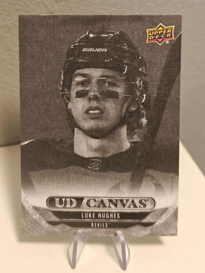 2024-25 UD Black & White UD Canvas- Luke Hughes