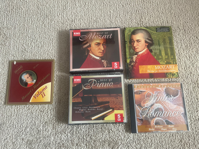 Mozart cd levyjä 13 kpl