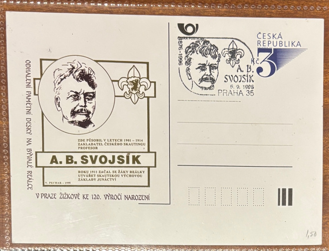 Ensipäiväkortti, Partio-aihe, Tšekki 5.9.1996