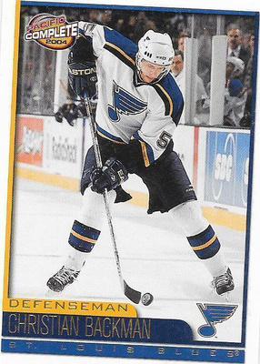 2003-04 Pacific Complete #599 Christian Backman St Louis