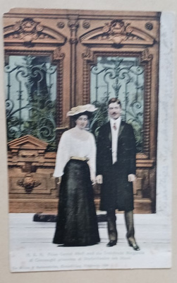 Prinssi Gustav Adolf ja kihlattunsa Margareta,  p. 1906