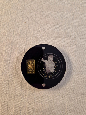 Kultalaatta, 0,311 g, 1/100 unssia