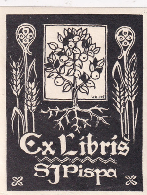 Ex Libris, S J Pispa, by V.P -45 b678