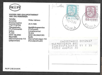 Postilähetys-1,50+0,10 yl.m.(LAPE 823+951) Gränden 13.3.1986