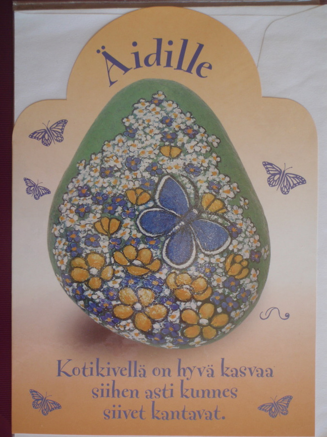 Äidille kukkaset ja perhoset tk plus kuori