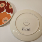 Marimekko Unikko lautanen 20 cm viininpun-oranssi-valk 2kpl - pikkukuva 2