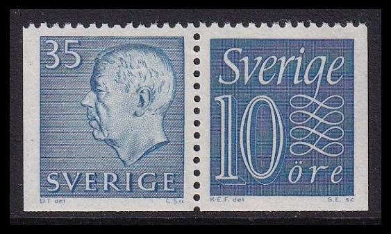 Ruotsi 490-430bEEu ** Gustaf-numero vihkopari (1962)