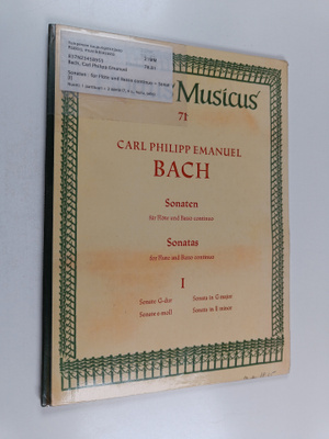 Carl Philipp Emanuel Bach ym. : Sonaten fur Flöte und Bas...
