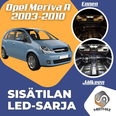 Opel Meriva A Sisätilan LED-sarja 8-osainen