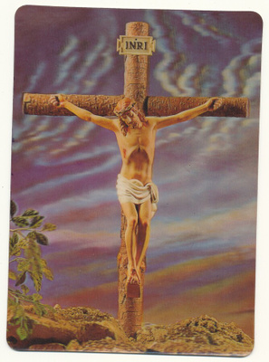 Jeesus ristillä - 3D kortti