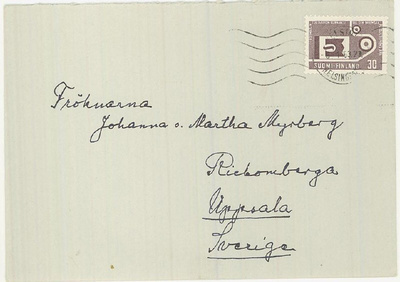 1962 kotimainen työ kirje Ruotsiin