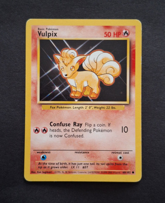 Vulpix Base Set 68/102 HP Corrected