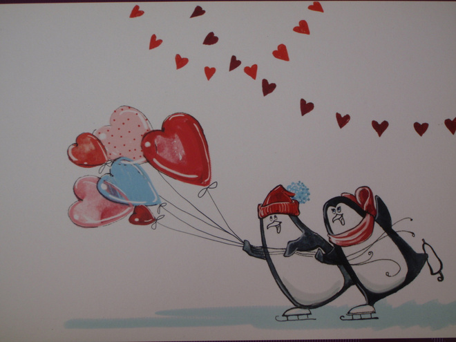Pingviinit luistelemassa