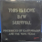 GARY NUMAN - THIS IS LOVE EX+/EX- 7" - pikkukuva 2
