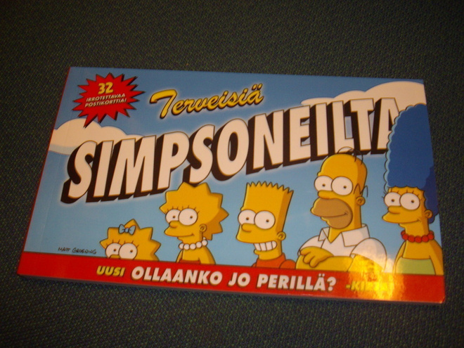 Postikorttikirja Terveisiä SIMPSONEILTA ( Sis.postikulut)