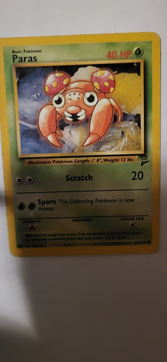 Pokémon Paras 85/130 BS2 Base Set 2 common Pokemon CCG card