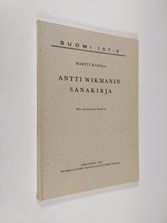 Martti Rapola : Antti Wikmanin sanakirja