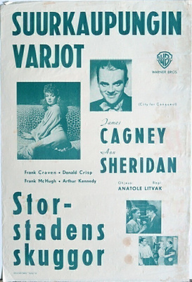 Elokuvajuliste: Suurkaupungin varjot (James Cagney)